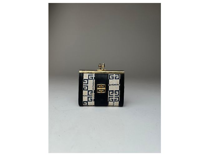Vintage Givenchy Leather Purse Gold White Black - view 10
