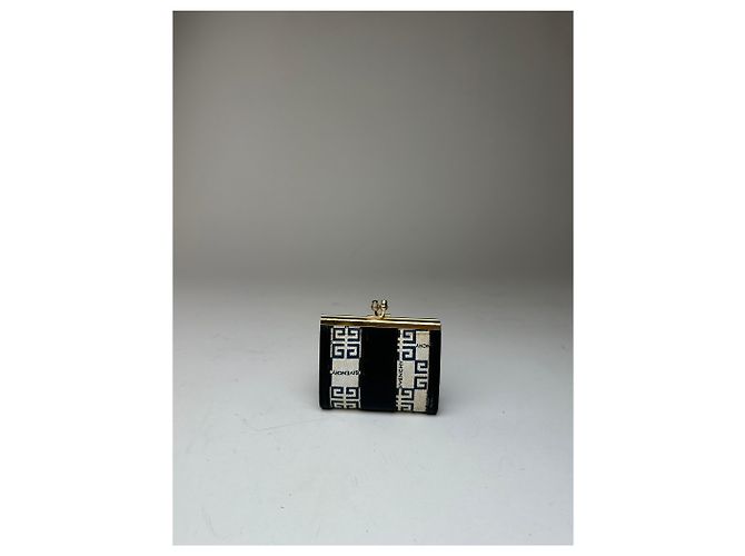 Vintage Givenchy Leather Purse Gold White Black - view 11