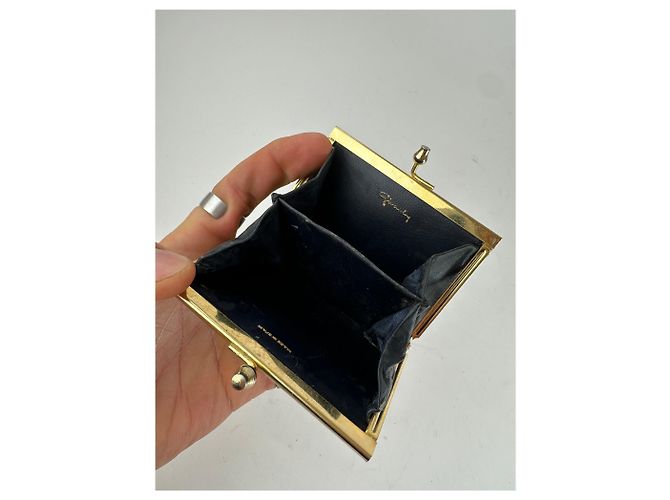 Vintage Givenchy Leather Purse Gold White Black - view 4
