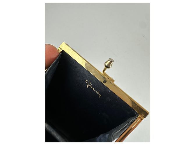 Vintage Givenchy Leather Purse Gold White Black - view 5