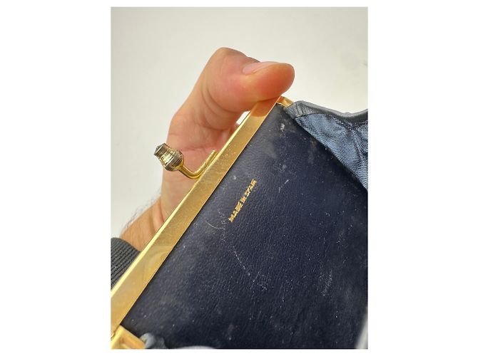 Vintage Givenchy Leather Purse Gold White Black - view 6