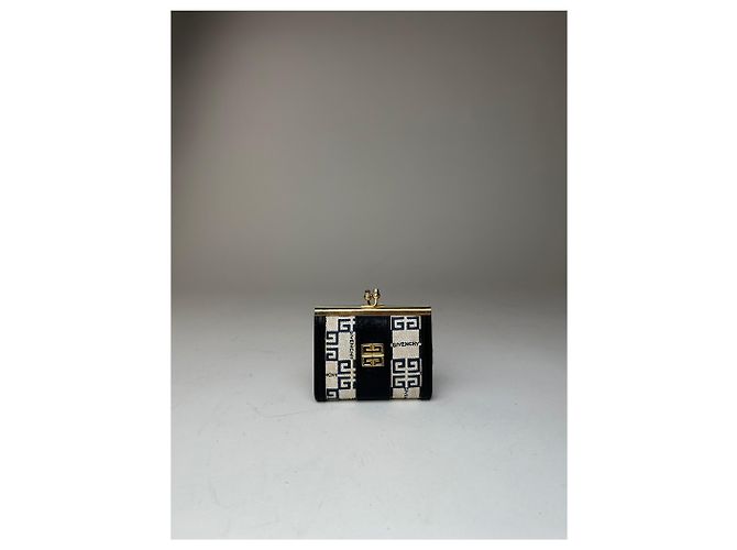 Vintage Givenchy Leather Purse Gold White Black - view 7
