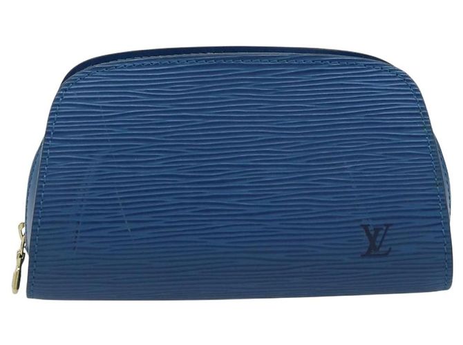 LOUIS VUITTON Pochette Dauphine PM Epi Blu M48445 LV Auth ep13675 - vista 13