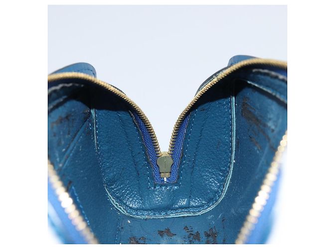 LOUIS VUITTON Pochette Dauphine PM Epi Blu M48445 LV Auth ep13675 - vista 17
