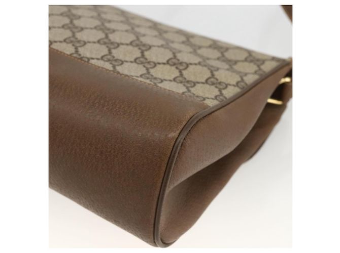 Gucci Borsa a Spalla GG Supreme in PVC Pelle Beige Oro 116 02 067 Auth 173967 D'oro - vista 12