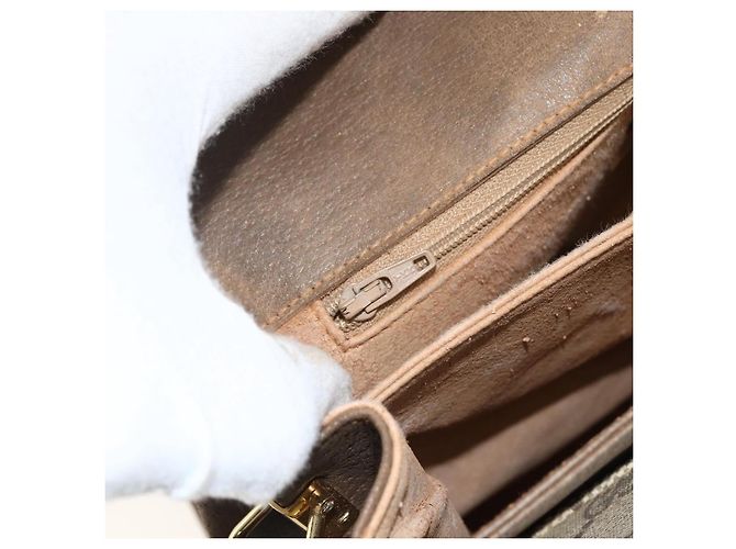 Gucci Borsa a Spalla GG Supreme in PVC Pelle Beige Oro 116 02 067 Auth 173967 D'oro - vista 21