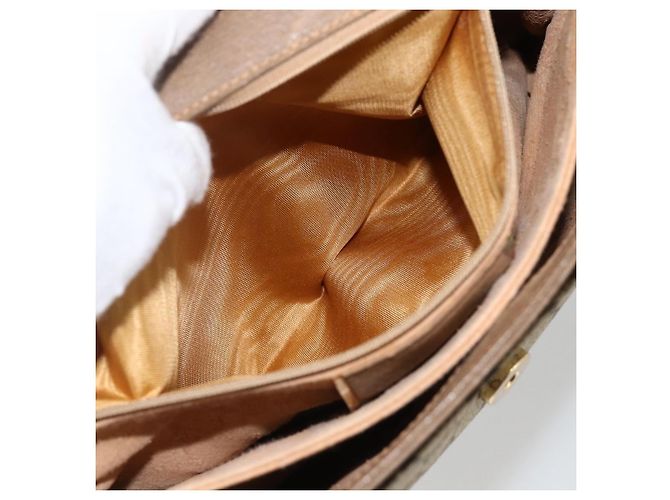 Gucci Borsa a Spalla GG Supreme in PVC Pelle Beige Oro 116 02 067 Auth 173967 D'oro - vista 22