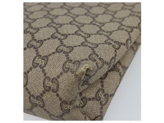GUCCI GG Plus Supreme Clutch Bag PVC Beige Auth ka2978 - vista 10