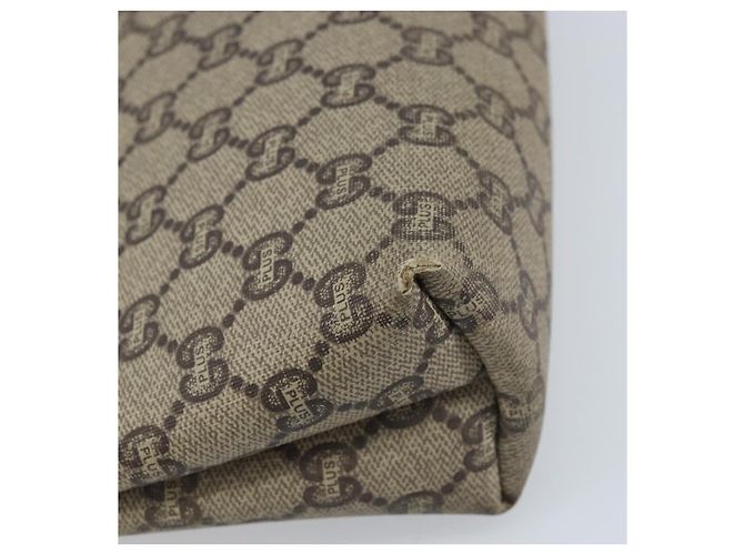GUCCI GG Plus Supreme Clutch Bag PVC Beige Auth ka2978 - vista 11