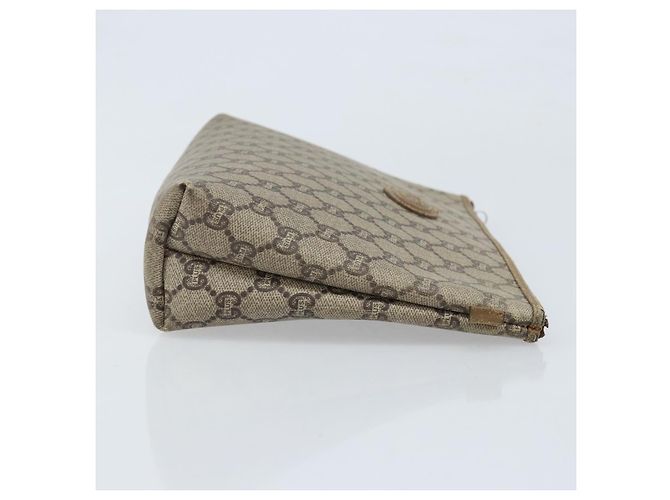 GUCCI GG Plus Supreme Clutch Bag PVC Beige Auth ka2978 - vista 4