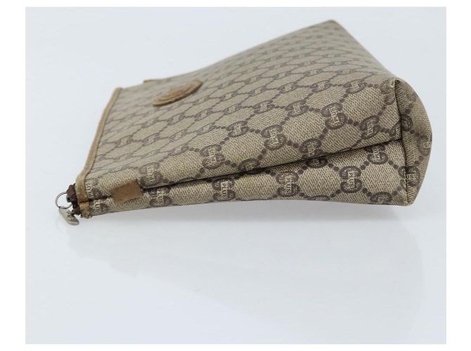 GUCCI GG Plus Supreme Clutch Bag PVC Beige Auth ka2978 - vista 5