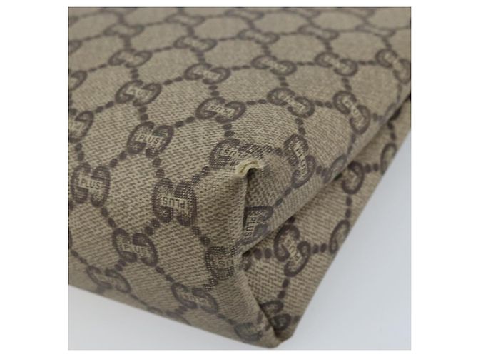 GUCCI GG Plus Supreme Clutch Bag PVC Beige Auth ka2978 - vista 8