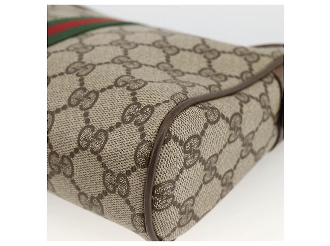 GUCCI GG Supreme Web Sherry Line Clutch Bag PVC Beige 89 01 012 Auth BA11226 - vista 10