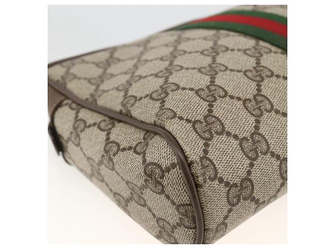 GUCCI GG Supreme Web Sherry Line Clutch Bag PVC Beige 89 01 012 Auth BA11226 - vista 11