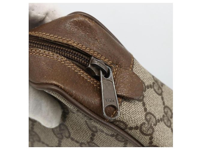 GUCCI GG Supreme Web Sherry Line Clutch Bag PVC Beige 89 01 012 Auth BA11226 - vista 12