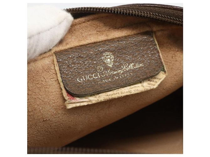 GUCCI GG Supreme Web Sherry Line Clutch Bag PVC Beige 89 01 012 Auth BA11226 - vista 13