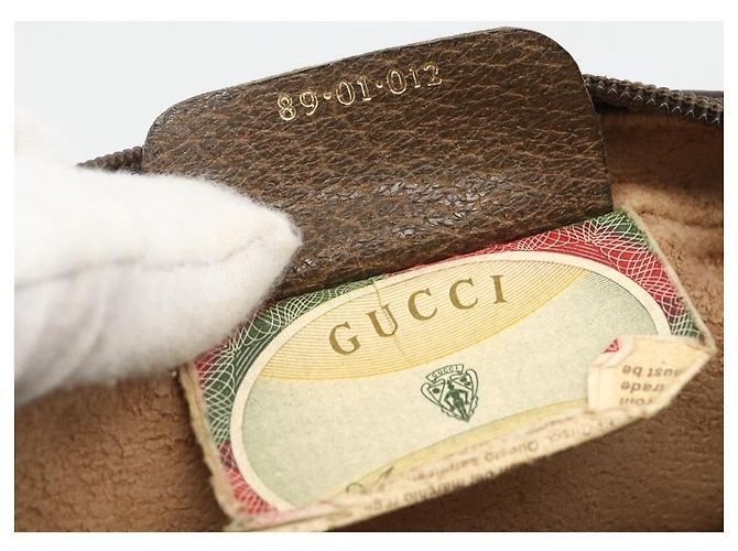 GUCCI GG Supreme Web Sherry Line Clutch Bag PVC Beige 89 01 012 Auth BA11226 - vista 17