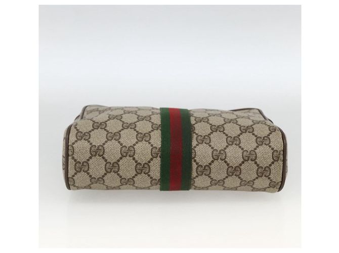 GUCCI GG Supreme Web Sherry Line Clutch Bag PVC Beige 89 01 012 Auth BA11226 - vista 7