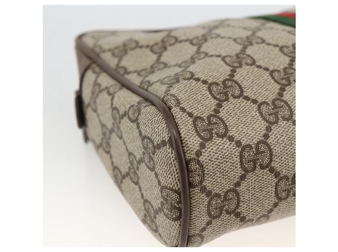 GUCCI GG Supreme Web Sherry Line Clutch Bag PVC Beige 89 01 012 Auth BA11226 - vista 9