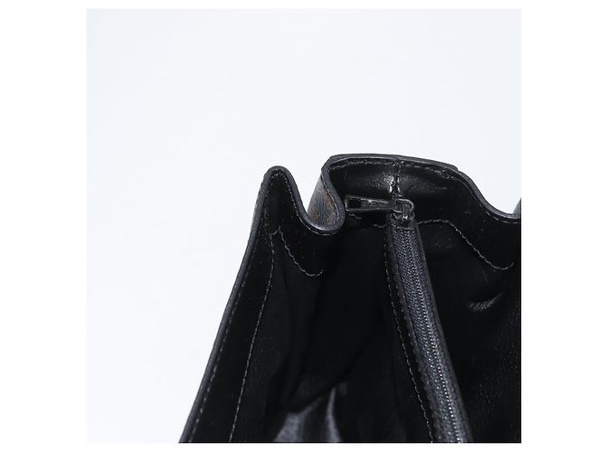Céline Bolsa de mão em lona Macadam Circle CELINE em couro PVC preto e dourado Auth 172374 - vista 23