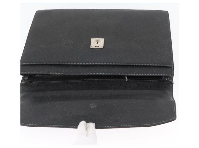 Borsa da lavoro Burberrys in pelle nera e argento Auth bs33515 Nero - vista 11