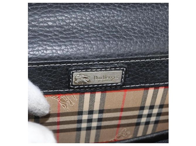 Borsa da lavoro Burberrys in pelle nera e argento Auth bs33515 Nero - vista 18