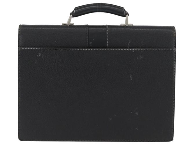 Borsa da lavoro Burberrys in pelle nera e argento Auth bs33515 Nero - vista 2