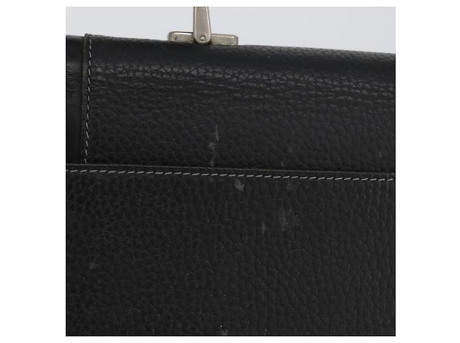 Borsa da lavoro Burberrys in pelle nera e argento Auth bs33515 Nero - vista 3