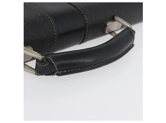 Borsa da lavoro Burberrys in pelle nera e argento Auth bs33515 Nero - vista 8