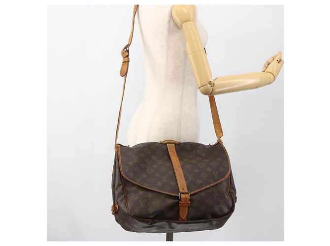 LOUIS VUITTON Borsa a Spalla Monogram Saumur 35 M42254 LV Auth ka2882 Monogramma - vista 27