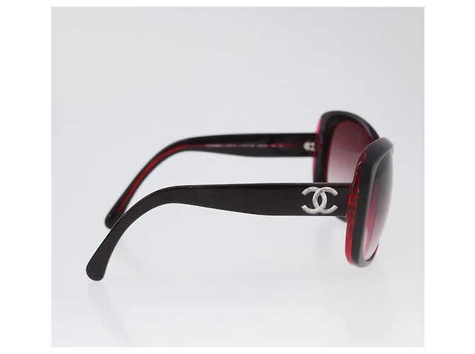 Gafas de sol CHANEL COCO Mark de plástico Rojo 5183-A CC Auth BA11304 Roja - vista 5