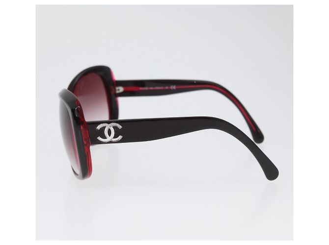 Gafas de sol CHANEL COCO Mark de plástico Rojo 5183-A CC Auth BA11304 Roja - vista 7