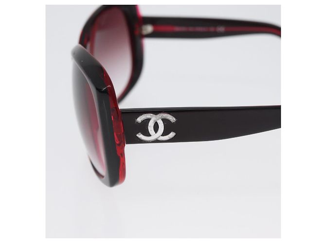 Gafas de sol CHANEL COCO Mark de plástico Rojo 5183-A CC Auth BA11304 Roja - vista 8