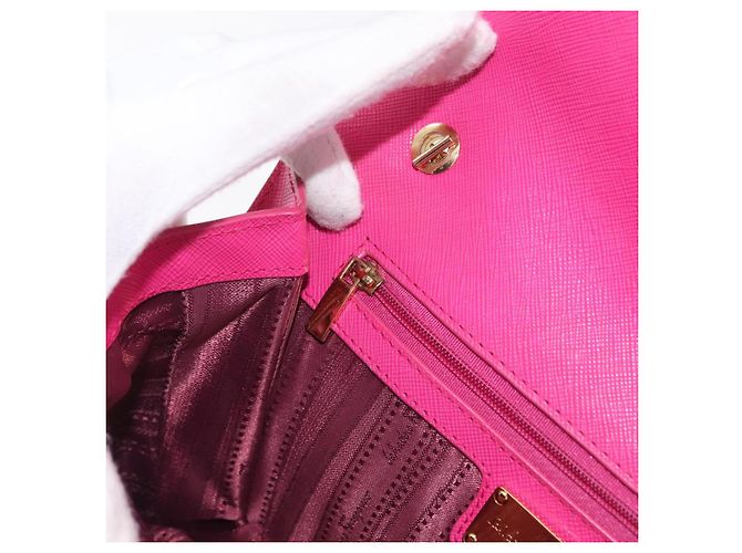Borsa a Spalla Vala Chain in Pelle Rosa Oro Auth 172403 di Salvatore Ferragamo D'oro - vista 21