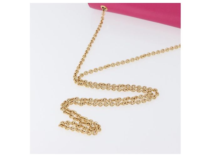 Borsa a Spalla Vala Chain in Pelle Rosa Oro Auth 172403 di Salvatore Ferragamo D'oro - vista 7