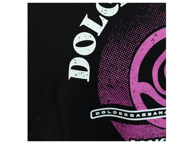 Dolce & Gabbana DOLCE&GABBANA D&G x Jujutsu Kaisen Camiseta Cortada de Algodón Negra Auth 167071SM Negro - vista 7
