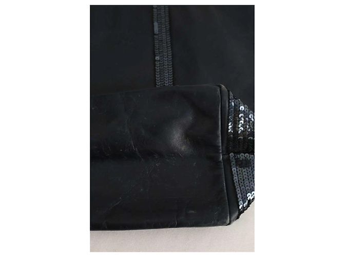 Bolsa Tote Vanessa Bruno em couro azul marinho - vista 6