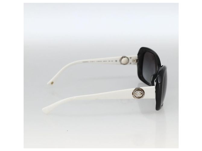 Gafas de sol GUCCI de plástico Negro Blanco Auth bs33727 - vista 4