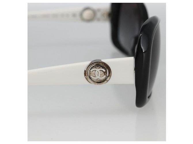 Gafas de sol GUCCI de plástico Negro Blanco Auth bs33727 - vista 5