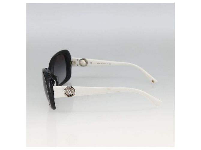 Gafas de sol GUCCI de plástico Negro Blanco Auth bs33727 - vista 6