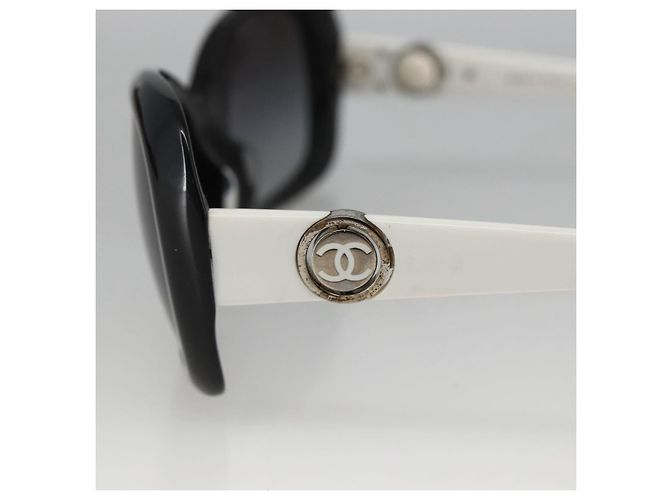 Gafas de sol GUCCI de plástico Negro Blanco Auth bs33727 - vista 7