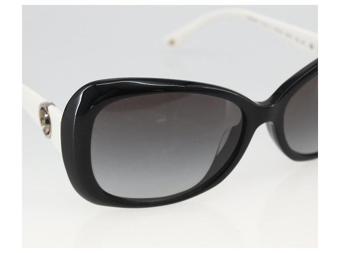 Gafas de sol GUCCI de plástico Negro Blanco Auth bs33727 - vista 8