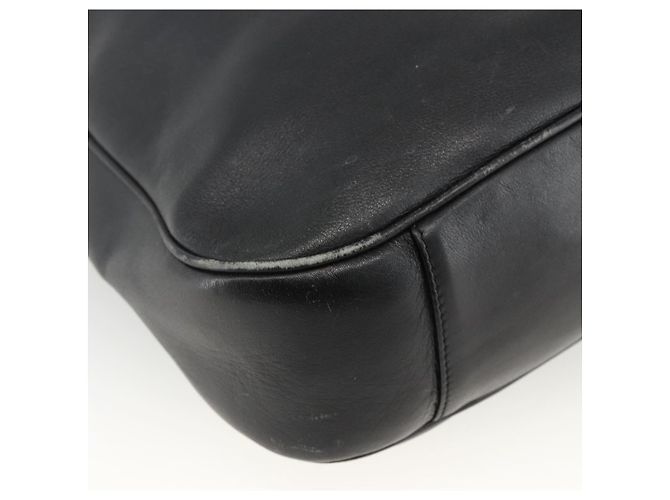Borsa a Spalla in Pelle Gucci Bamboo Nera e Dorata Auth 173820 Nero D'oro - vista 13