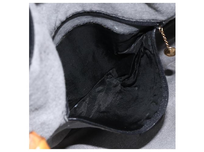 Borsa a Spalla in Pelle Gucci Bamboo Nera e Dorata Auth 173820 Nero D'oro - vista 19