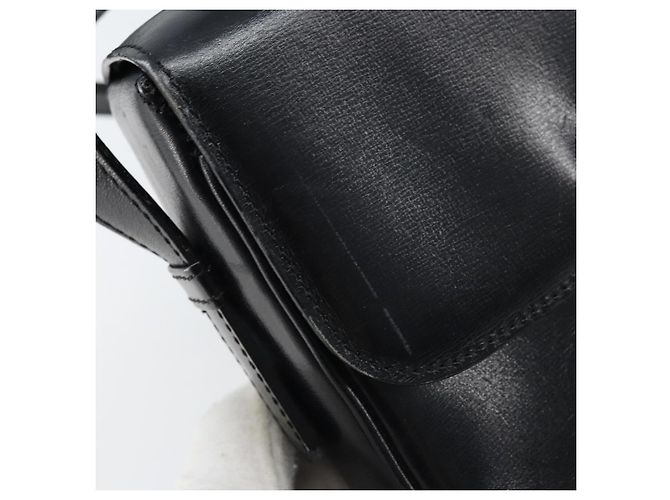 Céline Borsa a Spalla Gancini in Pelle Nera e Oro Auth ep13660 Nero D'oro - vista 10