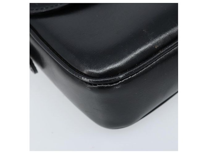 Céline Borsa a Spalla Gancini in Pelle Nera e Oro Auth ep13660 Nero D'oro - vista 14
