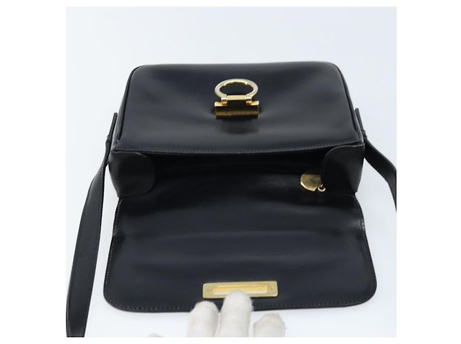 Céline Borsa a Spalla Gancini in Pelle Nera e Oro Auth ep13660 Nero D'oro - vista 18