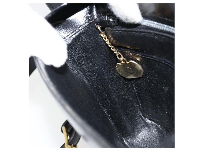 Céline Borsa a Spalla Gancini in Pelle Nera e Oro Auth ep13660 Nero D'oro - vista 21