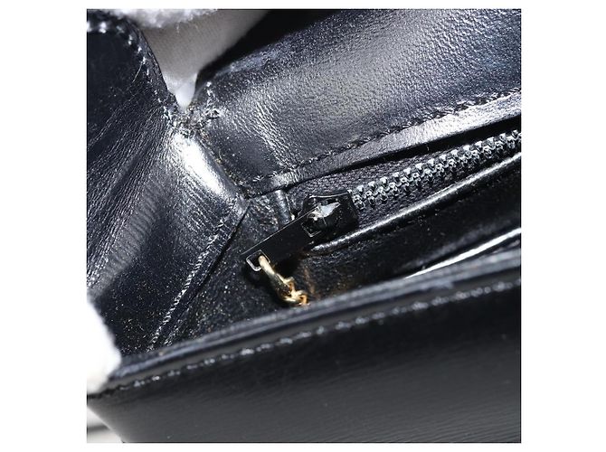 Céline Borsa a Spalla Gancini in Pelle Nera e Oro Auth ep13660 Nero D'oro - vista 22