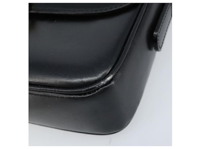Céline Borsa a Spalla Gancini in Pelle Nera e Oro Auth ep13660 Nero D'oro - vista 9